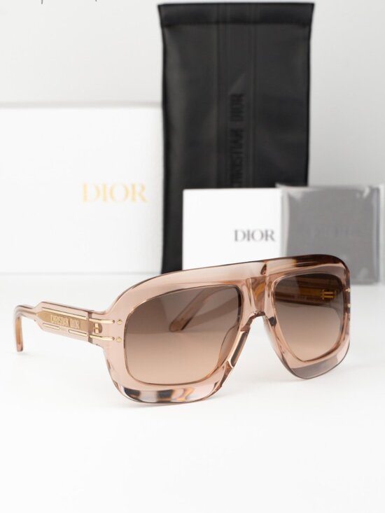 Dior Women Sunglasses Pink Nude Gradient Shield DIORSIGNATURE M1U 40F1 BRAND NEW main image 8